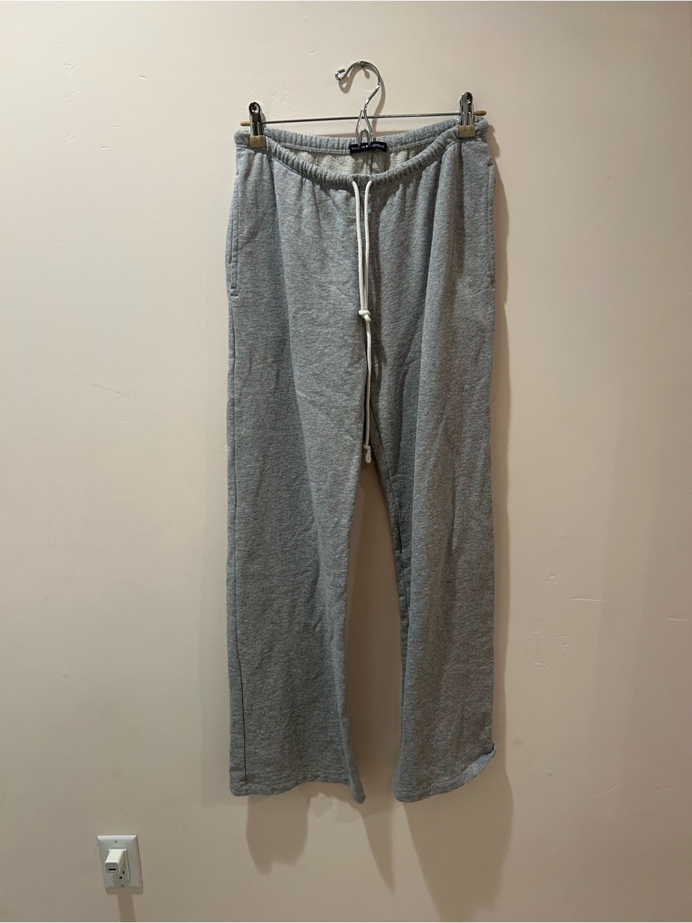Brandy Melville Light Gray Drawstring Sweatpants